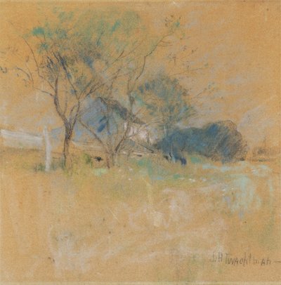 Casa y árbol de John Henry Twachtman